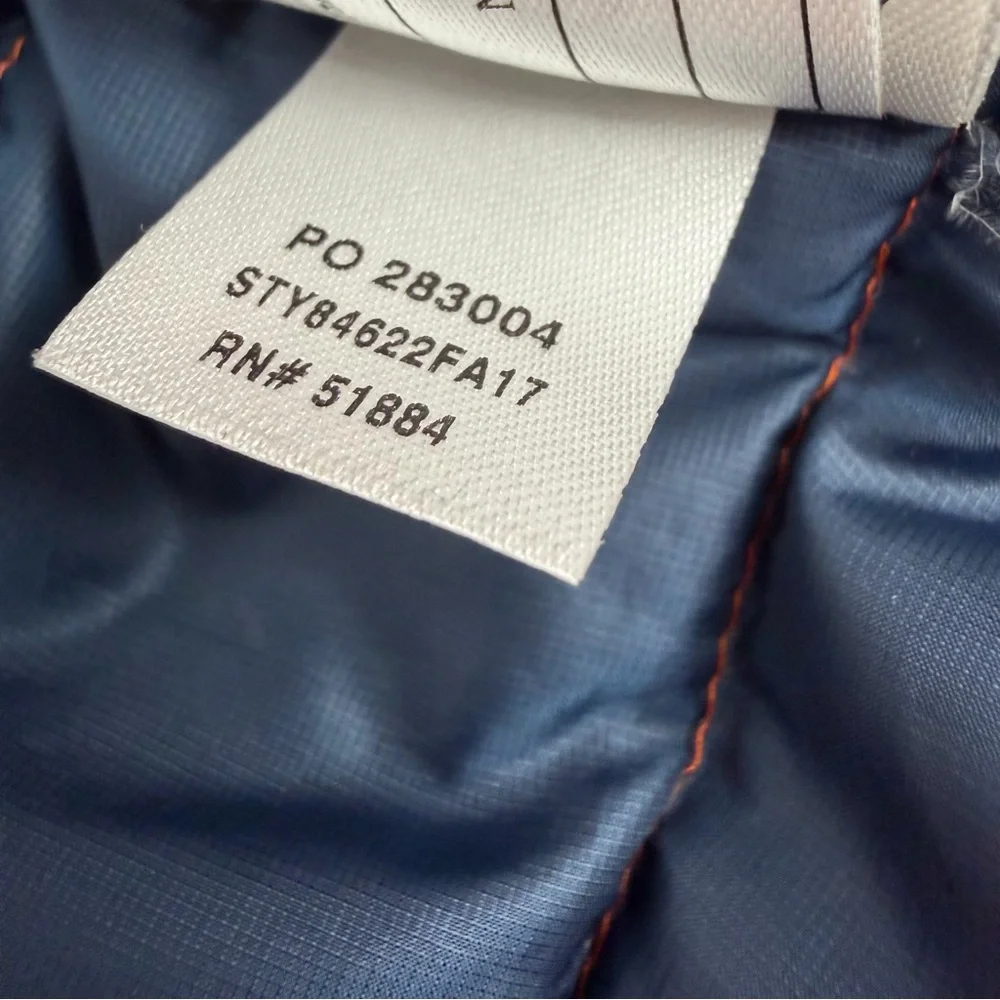 Patagonia Worn Wear Vest Mens XL Orange Down Sweater Full Zip 84622 STAINS - Picture 7 of 16